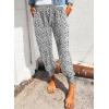 imageDokotoo Womens 2025 Soft Casual Drawstring Tie Elastic Waist Loose Jogger Pants with PocketsC Leopard