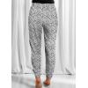 imageDokotoo Womens 2025 Soft Casual Drawstring Tie Elastic Waist Loose Jogger Pants with PocketsC Leopard