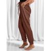 imageDokotoo Womens 2025 Soft Casual Drawstring Tie Elastic Waist Loose Jogger Pants with PocketsC Leopard Brown 3