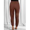 imageDokotoo Womens 2025 Soft Casual Drawstring Tie Elastic Waist Loose Jogger Pants with PocketsC Leopard Brown 3