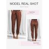 imageDokotoo Womens 2025 Soft Casual Drawstring Tie Elastic Waist Loose Jogger Pants with PocketsC Leopard Brown 3