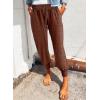 imageDokotoo Womens 2025 Soft Casual Drawstring Tie Elastic Waist Loose Jogger Pants with PocketsC Leopard Brown 3