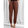imageDokotoo Womens 2025 Soft Casual Drawstring Tie Elastic Waist Loose Jogger Pants with PocketsC Leopard Brown 3