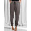 imageDokotoo Womens 2025 Soft Casual Drawstring Tie Elastic Waist Loose Jogger Pants with PocketsC Leopard Brown