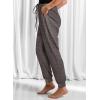imageDokotoo Womens 2025 Soft Casual Drawstring Tie Elastic Waist Loose Jogger Pants with PocketsC Leopard Brown