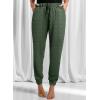 imageDokotoo Womens 2025 Soft Casual Drawstring Tie Elastic Waist Loose Jogger Pants with PocketsC Leopard Green
