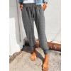 imageDokotoo Womens 2025 Soft Casual Drawstring Tie Elastic Waist Loose Jogger Pants with PocketsC Leopard Grey