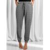 imageDokotoo Womens 2025 Soft Casual Drawstring Tie Elastic Waist Loose Jogger Pants with PocketsC Leopard Grey