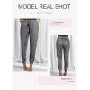 imageDokotoo Womens 2025 Soft Casual Drawstring Tie Elastic Waist Loose Jogger Pants with PocketsC Leopard Grey
