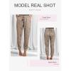 imageDokotoo Womens 2025 Soft Casual Drawstring Tie Elastic Waist Loose Jogger Pants with PocketsC Leopard Khaki
