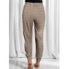 imageDokotoo Womens 2025 Soft Casual Drawstring Tie Elastic Waist Loose Jogger Pants with PocketsC Leopard Khaki