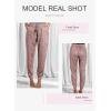 imageDokotoo Womens 2025 Soft Casual Drawstring Tie Elastic Waist Loose Jogger Pants with PocketsC Leopard Pink