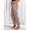imageDokotoo Womens 2025 Soft Casual Drawstring Tie Elastic Waist Loose Jogger Pants with PocketsC Leopard Pink