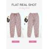 imageDokotoo Womens 2025 Soft Casual Drawstring Tie Elastic Waist Loose Jogger Pants with PocketsC Leopard Pink