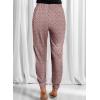 imageDokotoo Womens 2025 Soft Casual Drawstring Tie Elastic Waist Loose Jogger Pants with PocketsC Leopard Pink