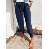 imageDokotoo Womens 2025 Soft Casual Drawstring Tie Elastic Waist Loose Jogger Pants with PocketsC Leopard Royal Blue