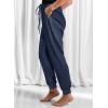 imageDokotoo Womens 2025 Soft Casual Drawstring Tie Elastic Waist Loose Jogger Pants with PocketsC Leopard Royal Blue
