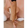 imageDokotoo Womens 2025 Soft Casual Drawstring Tie Elastic Waist Loose Jogger Pants with PocketsC Orange