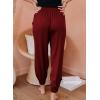 imageDokotoo Womens 2025 Soft Casual Drawstring Tie Elastic Waist Loose Jogger Pants with PocketsC Red