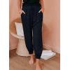 imageDokotoo Womens 2025 Soft Casual Drawstring Tie Elastic Waist Loose Jogger Pants with PocketsC Royal Blue