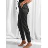 imageDokotoo Womens 2025 Soft Casual Drawstring Tie Elastic Waist Loose Jogger Pants with PocketsC1 Leopard Black
