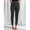 imageDokotoo Womens 2025 Soft Casual Drawstring Tie Elastic Waist Loose Jogger Pants with PocketsC1 Leopard Black