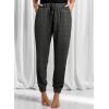 imageDokotoo Womens 2025 Soft Casual Drawstring Tie Elastic Waist Loose Jogger Pants with PocketsC1 Leopard Black