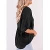imageDokotoo Womens Blouses Smocked Casual V Neck Ruffle Bell Half Sleeve Shirts TopBlack