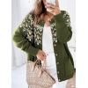 imageDokotoo Womens Cardigans Casual Long Sleeve Chunky Knit Fall Winter Button Down Fair Isle Cardigan SweatersGreen
