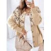 imageDokotoo Womens Cardigans Casual Long Sleeve Chunky Knit Fall Winter Button Down Fair Isle Cardigan SweatersKhaki