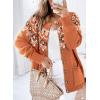 imageDokotoo Womens Cardigans Casual Long Sleeve Chunky Knit Fall Winter Button Down Fair Isle Cardigan SweatersOrange