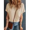 imageDokotoo Womens Casual Boat Neck Short Sleeve Waffle Knit Shirts Loose Summer Tunic Tops BlousesMist Green