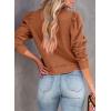 imageDokotoo Womens Casual Cropped Sweatshirts Puff Sleeve Crop Pullover Crewneck Cute TopsBrown