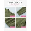 imageDokotoo Womens Casual Cropped Sweatshirts Puff Sleeve Crop Pullover Crewneck Cute TopsGreen