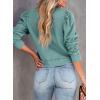 imageDokotoo Womens Casual Cropped Sweatshirts Puff Sleeve Crop Pullover Crewneck Cute TopsGreen1
