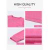 imageDokotoo Womens Casual Cropped Sweatshirts Puff Sleeve Crop Pullover Crewneck Cute TopsHot Pink