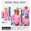 imageDokotoo Womens Casual Cropped Sweatshirts Puff Sleeve Crop Pullover Crewneck Cute TopsHot Pink