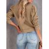 imageDokotoo Womens Casual Cropped Sweatshirts Puff Sleeve Crop Pullover Crewneck Cute TopsKhaki