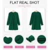 imageDokotoo Womens Casual Dress ALine Ruffle Sleeve V Neck Midi Dress 2025 Fashion Pleated Flowy Sundress Loose Shirt DressesGreen