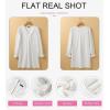 imageDokotoo Womens Casual Dress ALine Ruffle Sleeve V Neck Midi Dress 2025 Fashion Pleated Flowy Sundress Loose Shirt DressesWhite