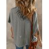 imageDokotoo Womens Casual Oversized Short Sleeve Solid Color Loose Texture Knit Tunic Tops BlousesDark Grey