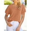 imageDokotoo Womens Casual Short Sleeve Loose Crochet Tunic Tops Lightweight Knit Pullover Sweater BlousesGold Flame