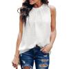 imageDokotoo Womens Casual Sleeveless Shirts Halter Neck Leopard Print Tank Top and BlousesA2 White