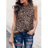 imageDokotoo Womens Casual Sleeveless Shirts Halter Neck Leopard Print Tank Top and BlousesLeopard