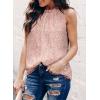 imageDokotoo Womens Casual Sleeveless Shirts Halter Neck Leopard Print Tank Top and BlousesPink