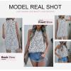 imageDokotoo Womens Casual Sleeveless Shirts Halter Neck Leopard Print Tank Top and BlousesWhite