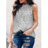 imageDokotoo Womens Casual Sleeveless Shirts Halter Neck Leopard Print Tank Top and BlousesWhite