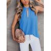 imageDokotoo Womens Casual Sleeveless Shirts Halter Neck Leopard Print Tank Top and BlousesX Sky Blue