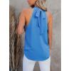 imageDokotoo Womens Casual Sleeveless Shirts Halter Neck Leopard Print Tank Top and BlousesX Sky Blue