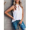 imageDokotoo Womens Casual Sleeveless Shirts Halter Neck Leopard Print Tank Top and BlousesX White